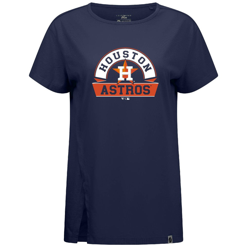 MLB Houston Astros Levelwear Women's Influx Banner Arch T-Shirt