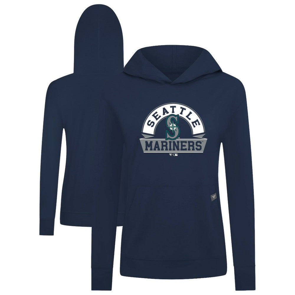 MLB Seattle Mariners Levelwear Women's Relay Banner Arch Long Sleeve T-Shirt Hoodie