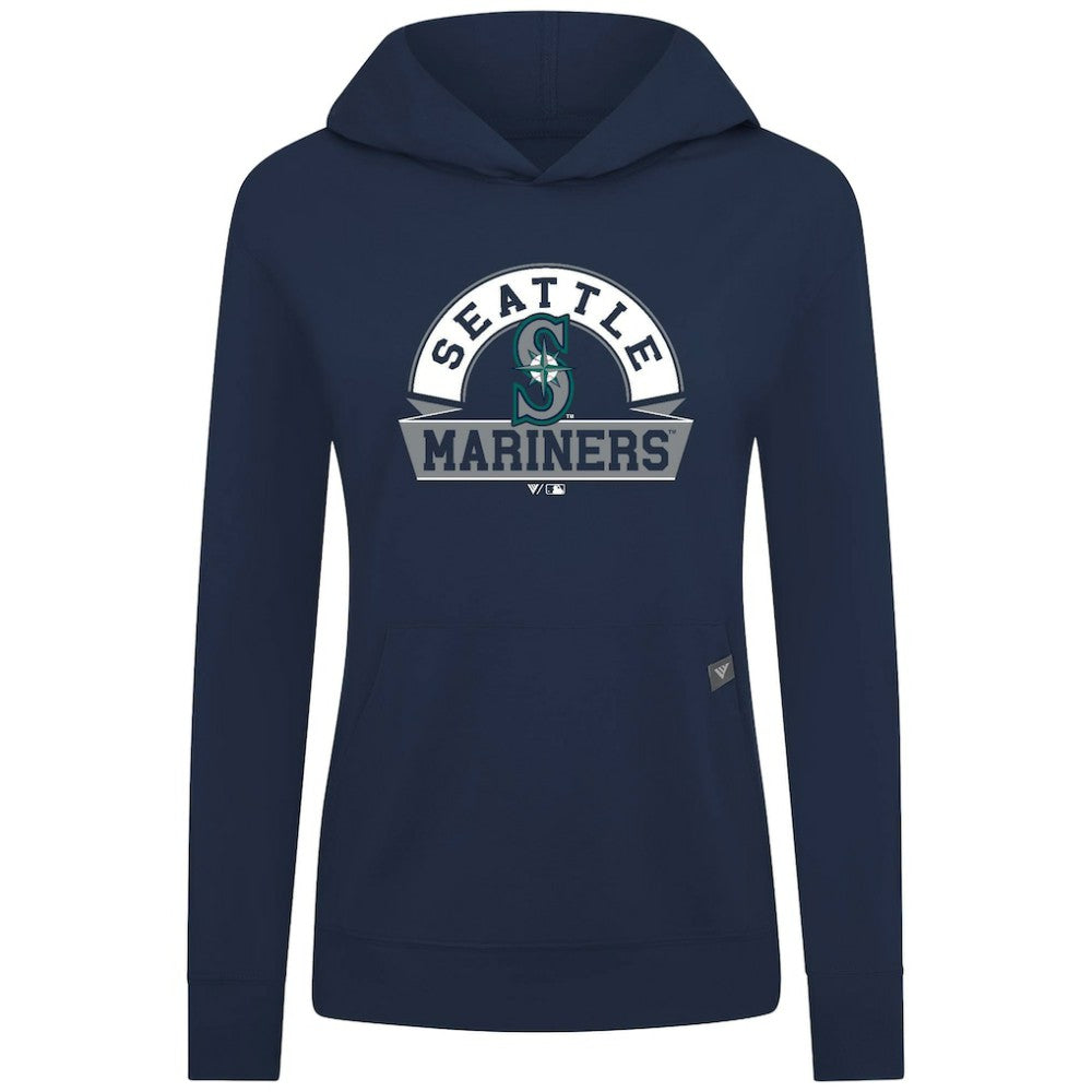 MLB Seattle Mariners Levelwear Women's Relay Banner Arch Long Sleeve T-Shirt Hoodie