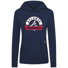 MLB Atlanta Braves Levelwear Women's Relay Banner Arch Long Sleeve T-Shirt Hoodie
