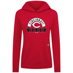 MLB Cincinnati Reds Levelwear Women's Relay Banner Arch Long Sleeve T-Shirt Hoodie