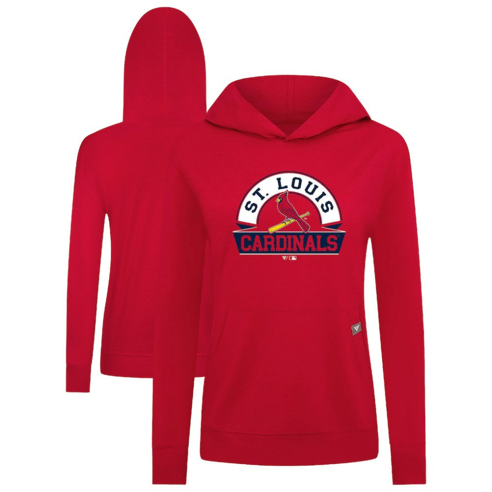 MLB St. Louis Cardinals Levelwear Women's Relay Banner Arch Long Sleeve T-Shirt Hoodie