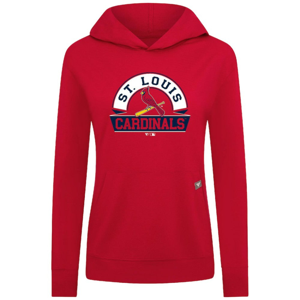 MLB St. Louis Cardinals Levelwear Women's Relay Banner Arch Long Sleeve T-Shirt Hoodie