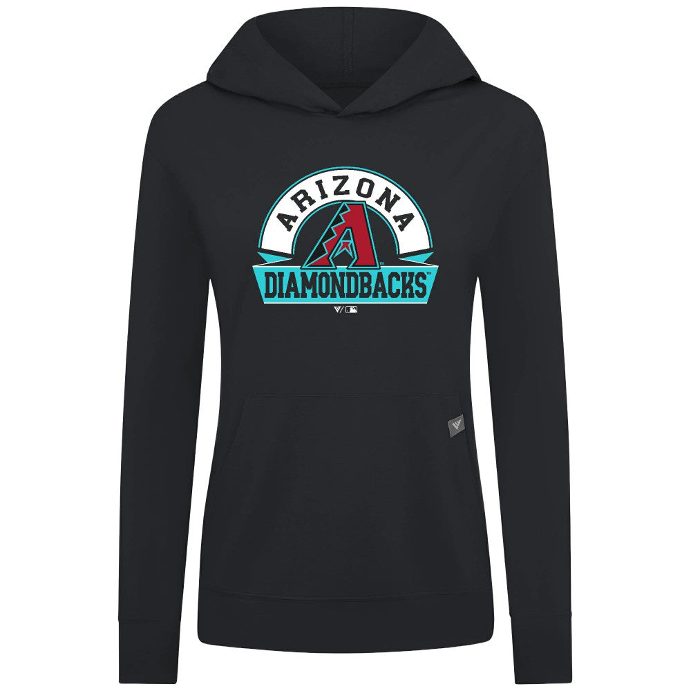 MLB Arizona Diamondbacks Levelwear Women's Relay Banner Arch Long Sleeve T-Shirt Hoodie