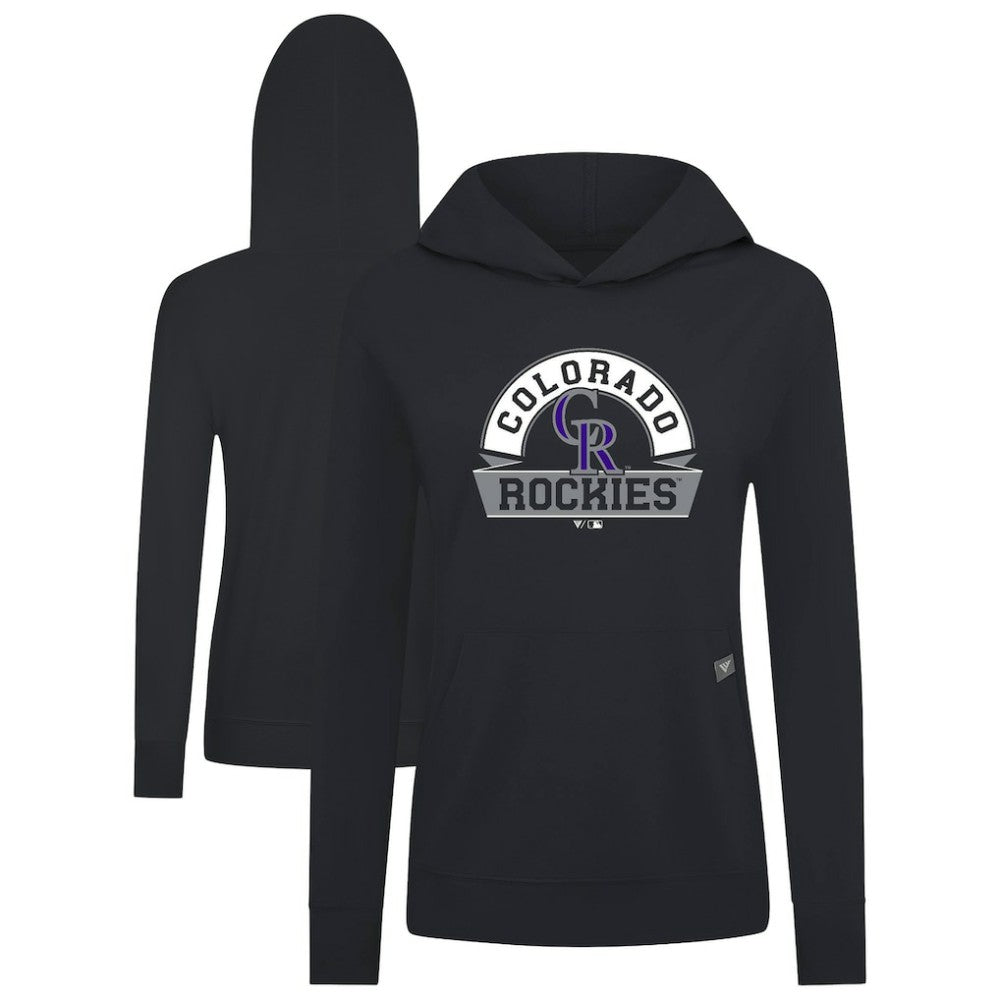MLB Colorado Rockies Levelwear Women's Relay Banner Arch Long Sleeve T-Shirt Hoodie