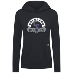 MLB Colorado Rockies Levelwear Women's Relay Banner Arch Long Sleeve T-Shirt Hoodie