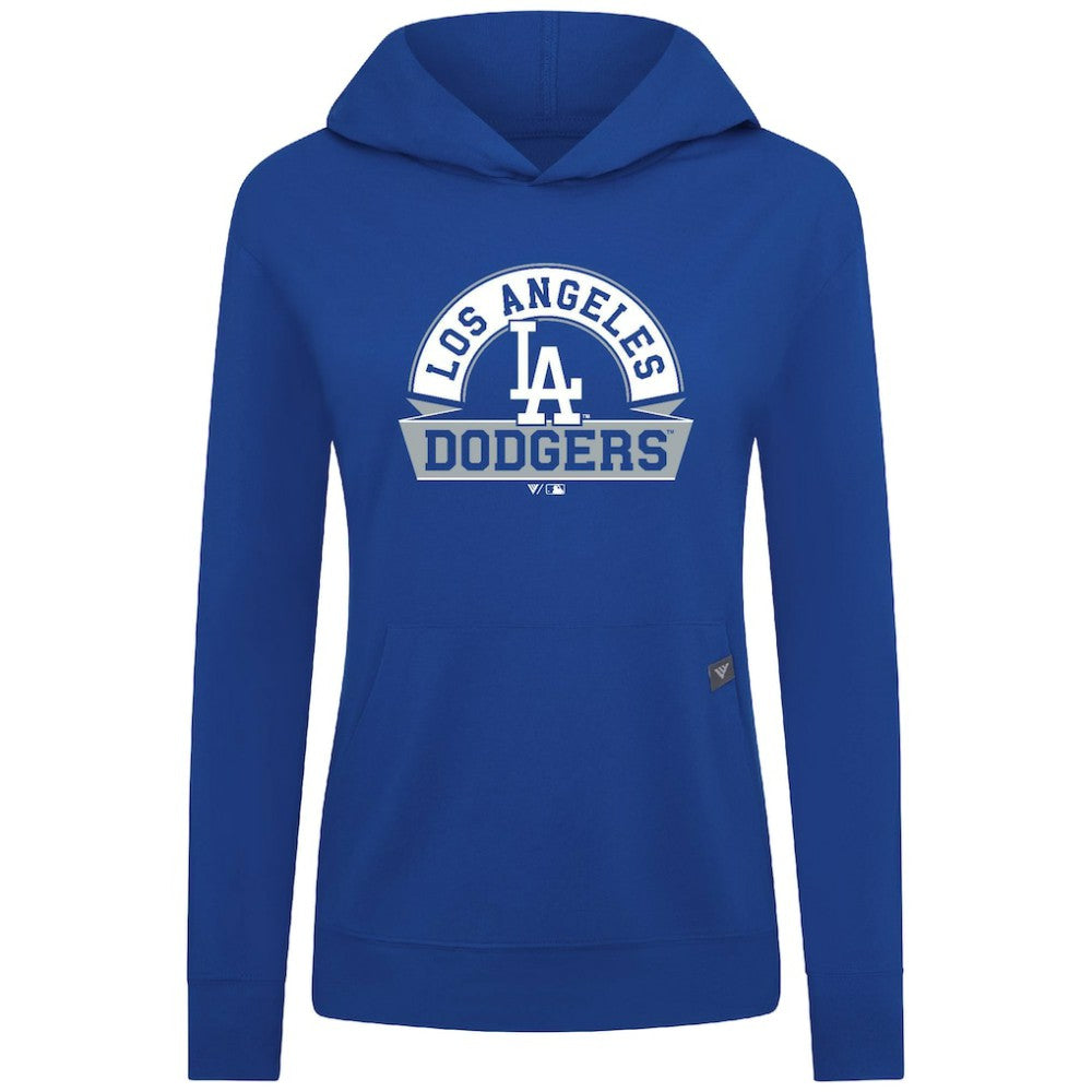 MLB Los Angeles Dodgers Levelwear Women's Relay Banner Arch Long Sleeve T-Shirt Hoodie