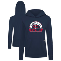 MLB Minnesota Twins Levelwear Women's Relay Banner Arch Long Sleeve T-Shirt Hoodie