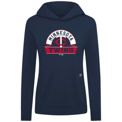 MLB Minnesota Twins Levelwear Women's Relay Banner Arch Long Sleeve T-Shirt Hoodie