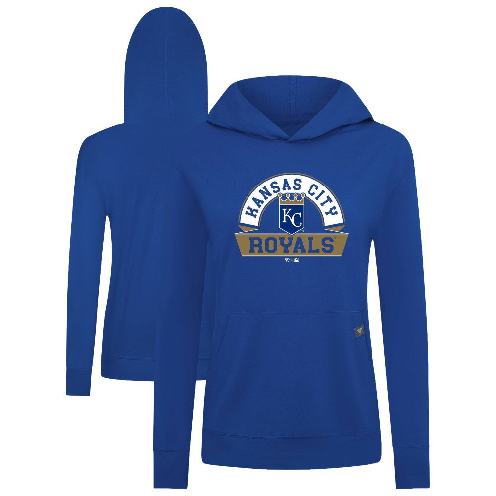 MLB Kansas City Royals Levelwear Women's Relay Banner Arch Long Sleeve T-Shirt Hoodie