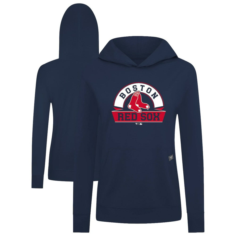MLB Boston Red Sox Levelwear Women's Relay Banner Arch Long Sleeve T-Shirt Hoodie