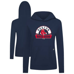 MLB Boston Red Sox Levelwear Women's Relay Banner Arch Long Sleeve T-Shirt Hoodie