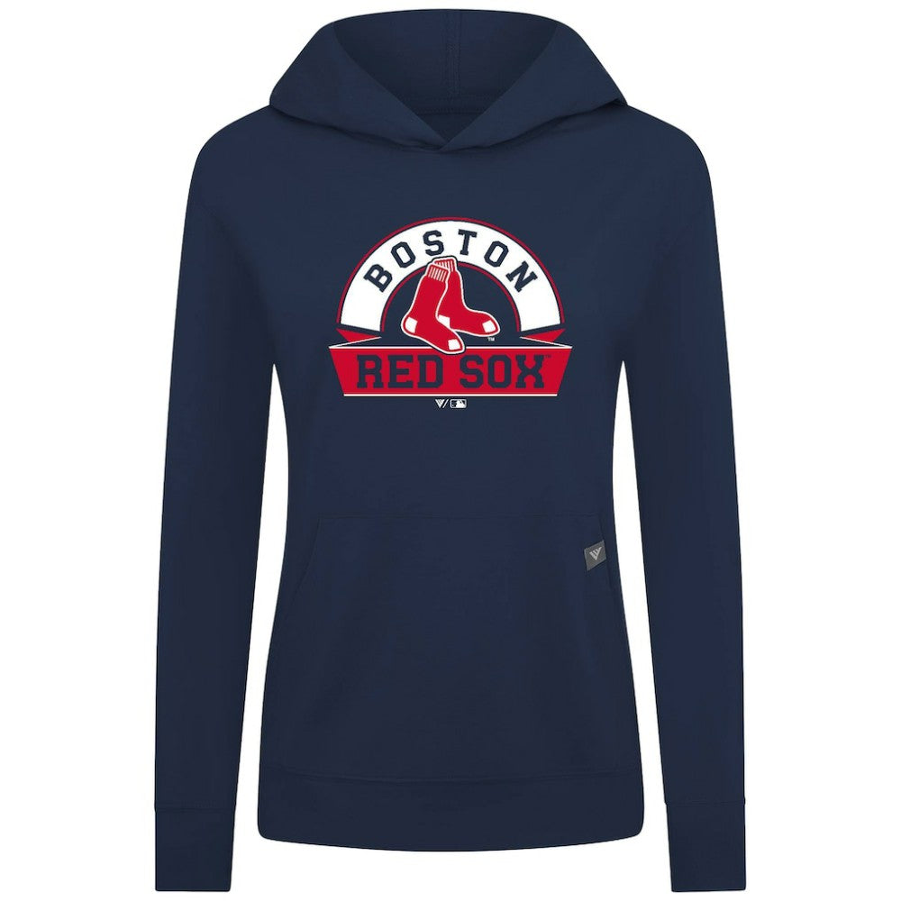 MLB Boston Red Sox Levelwear Women's Relay Banner Arch Long Sleeve T-Shirt Hoodie