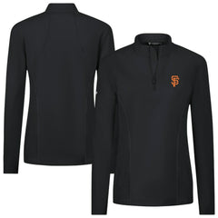 MLB San Francisco Giants Levelwear Women's Upright Insignia 2.0 Quarter-Zip Tri-Blend Top
