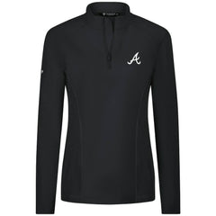 MLB Atlanta Braves Levelwear Women's Upright Insignia 2.0 Quarter-Zip Tri-Blend Top