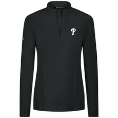 MLB Philadelphia Phillies Levelwear Women's Upright Insignia 2.0 Quarter-Zip Tri-Blend Top