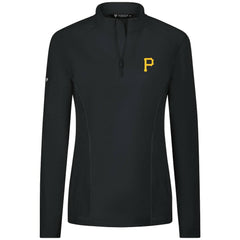 MLB Pittsburgh Pirates Levelwear Women's Upright Insignia 2.0 Quarter-Zip Tri-Blend Top