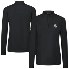 MLB St. Louis Cardinals Levelwear Women's Upright Insignia 2.0 Quarter-Zip Tri-Blend Top