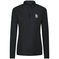 MLB St. Louis Cardinals Levelwear Women's Upright Insignia 2.0 Quarter-Zip Tri-Blend Top