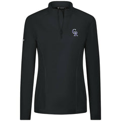 MLB Colorado Rockies Levelwear Women's Upright Insignia 2.0 Quarter-Zip Tri-Blend Top
