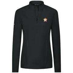 MLB Houston Astros Levelwear Women's Upright Insignia 2.0 Quarter-Zip Tri-Blend Top