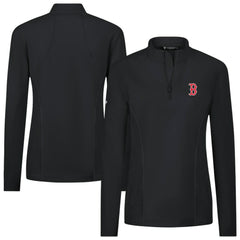 MLB Boston Red Sox Levelwear Women's Upright Insignia 2.0 Quarter-Zip Tri-Blend Top