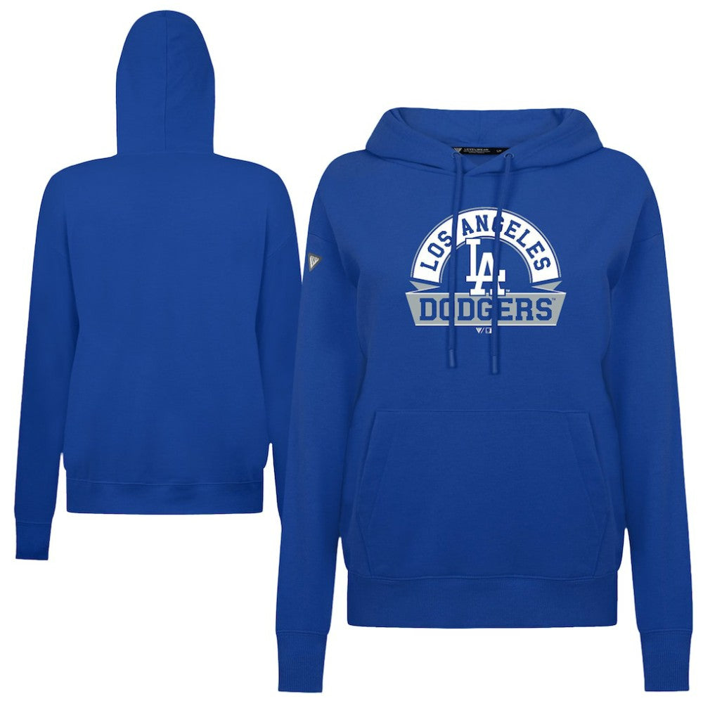 MLB Los Angeles Dodgers Levelwear Women's Adorn Banner Arch Hoodie