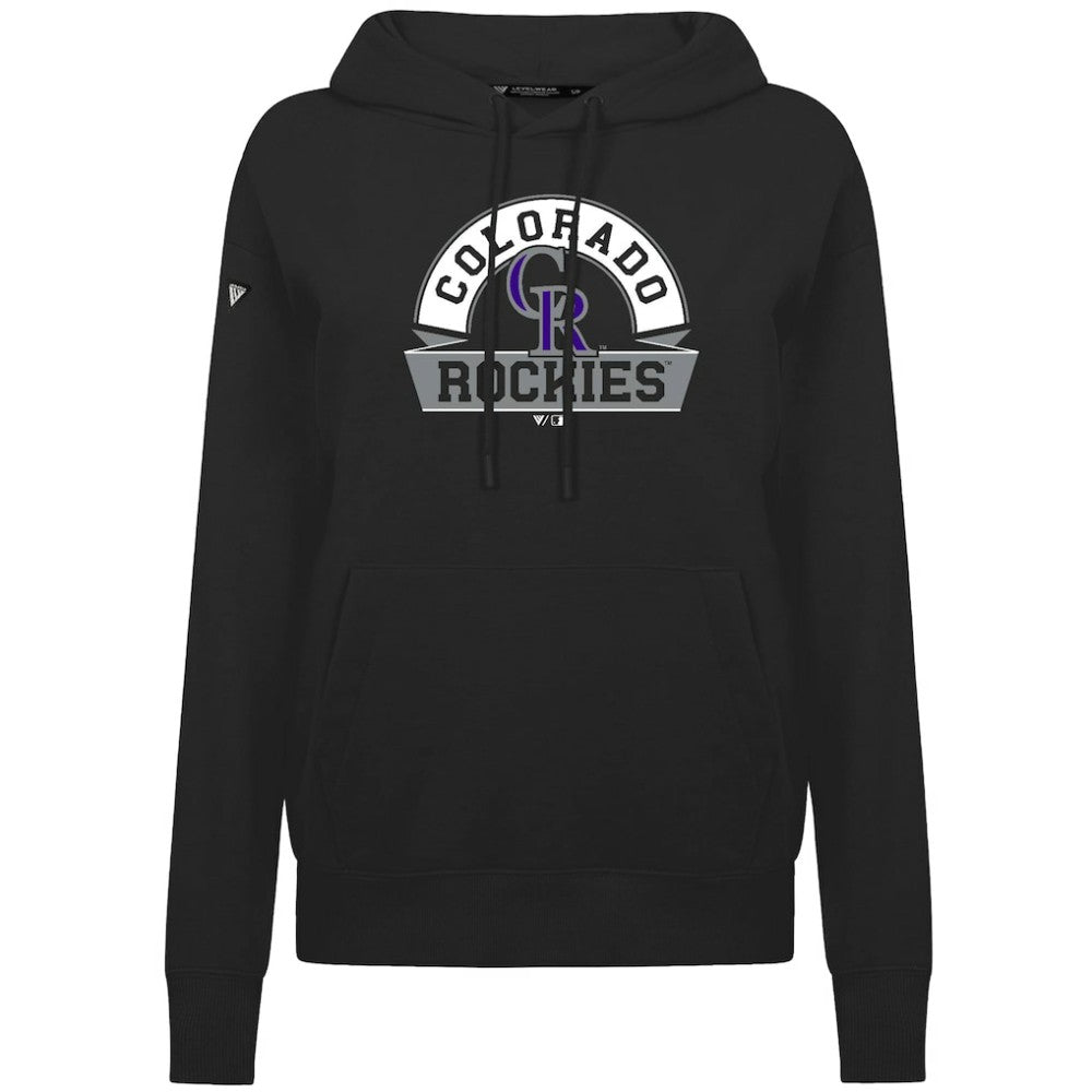 MLB Colorado Rockies Levelwear Women's Adorn Banner Arch Hoodie