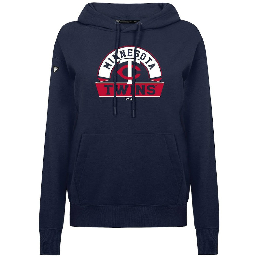 MLB Minnesota Twins Levelwear Women's Adorn Banner Arch Hoodie