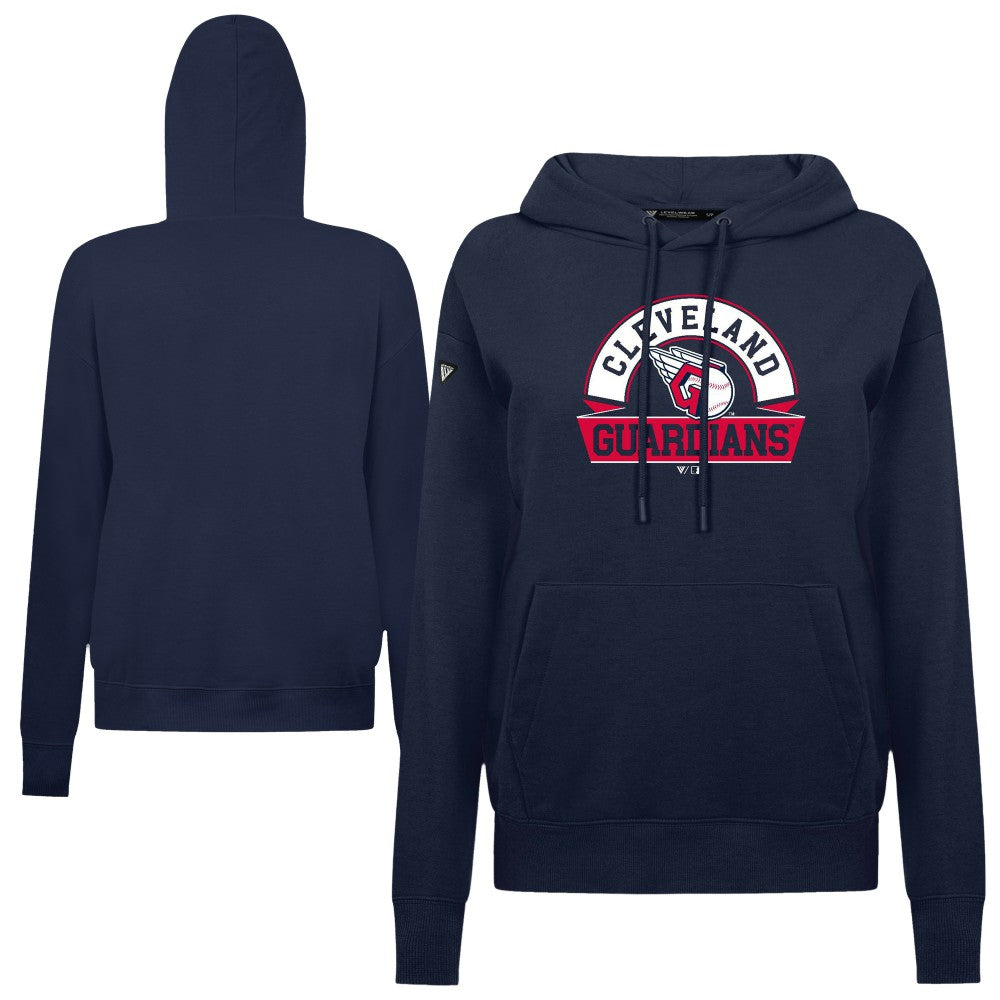 MLB Cleveland Guardians Levelwear Women's Adorn Banner Arch Hoodie