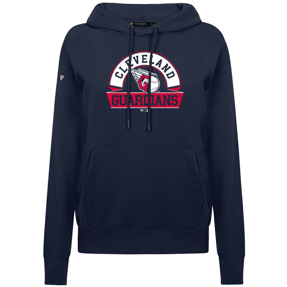 MLB Cleveland Guardians Levelwear Women's Adorn Banner Arch Hoodie