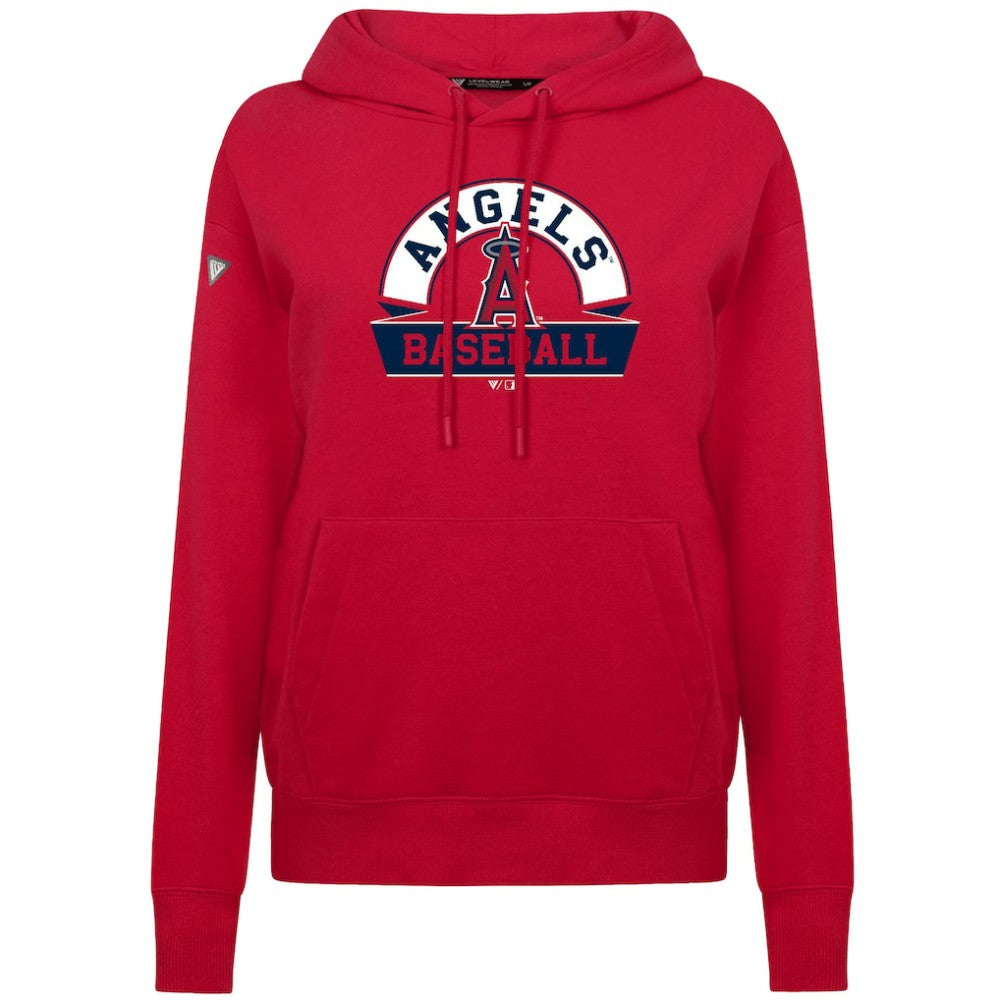 MLB Los Angeles Angels Levelwear Women's Adorn Banner Arch Hoodie