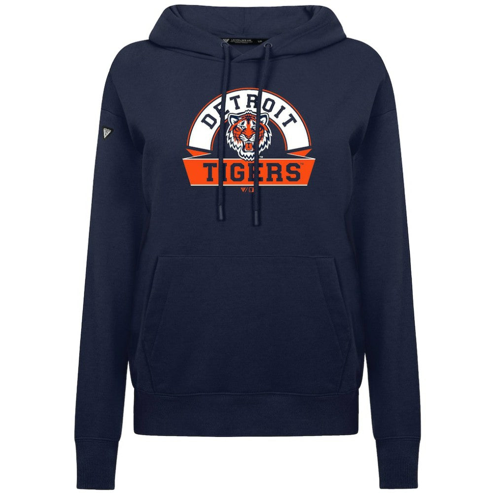 MLB Detroit Tigers Levelwear Women's Adorn Banner Arch Hoodie