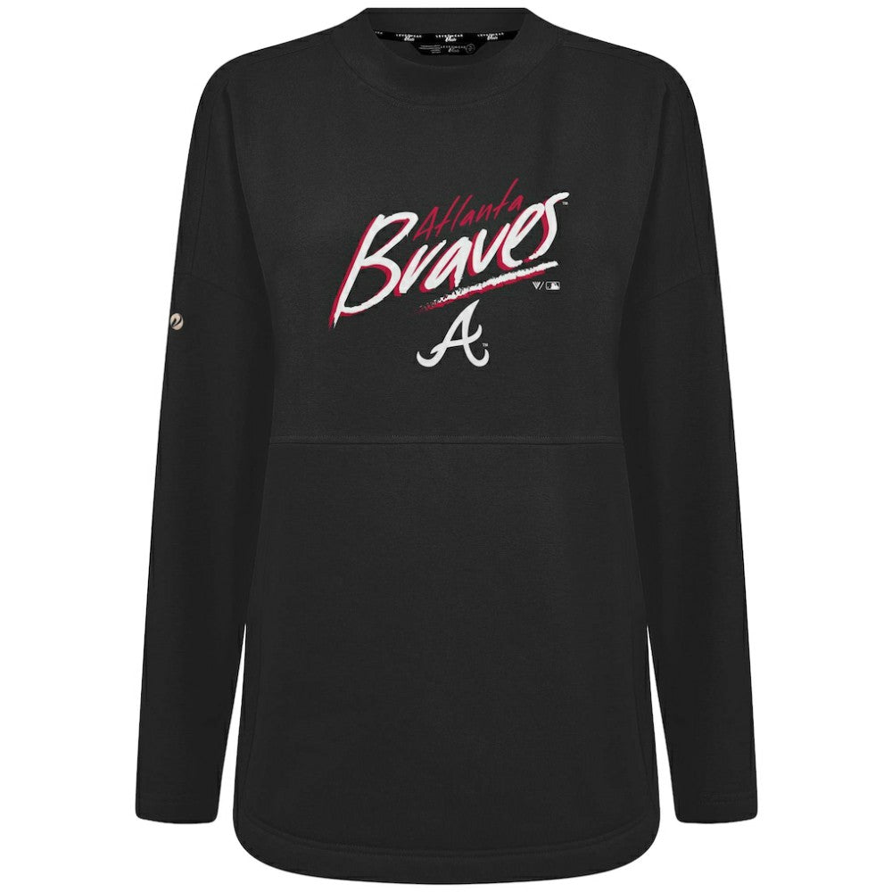 MLB Atlanta Braves Levelwear Women's Oversized Beaudry Sizzle Top