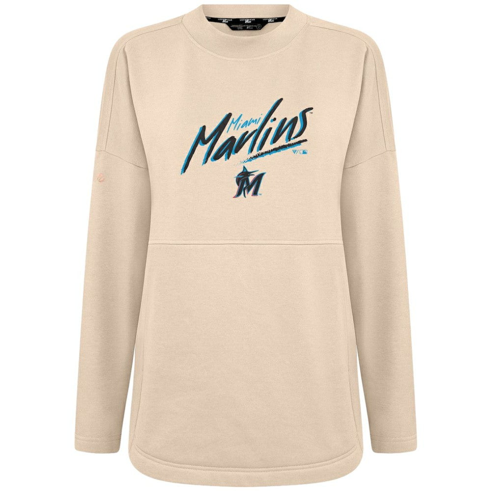 MLB Miami Marlins Levelwear Women's Oversized Beaudry Sizzle Top