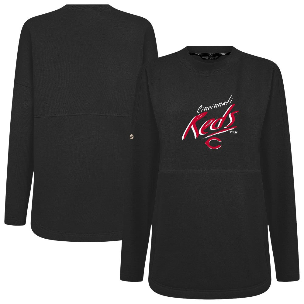 MLB Cincinnati Reds Levelwear Women's Oversized Beaudry Sizzle Top