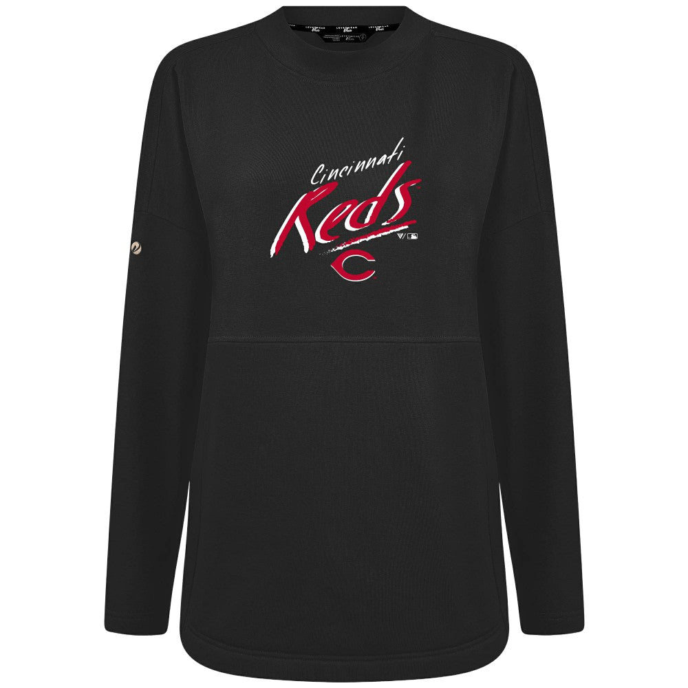 MLB Cincinnati Reds Levelwear Women's Oversized Beaudry Sizzle Top