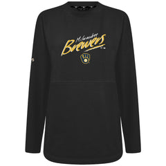 MLB Milwaukee Brewers Levelwear Women's Oversized Beaudry Sizzle Top