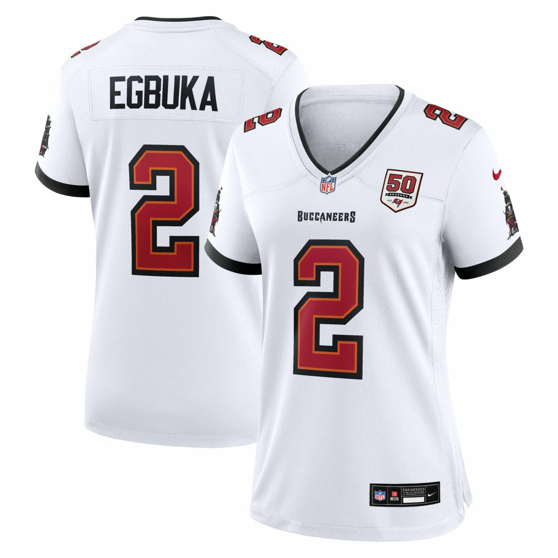 Emeka Egbuka  Women's 50th Season Game Jersey - Tampa Bay Buccaneers