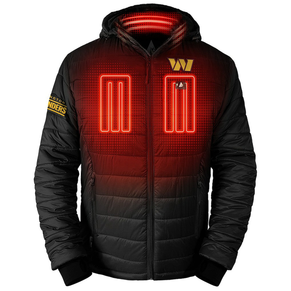 ActionHeat 5V Battery Heated Full-Zip Hoodie Puffer Jacket - Washington Commanders