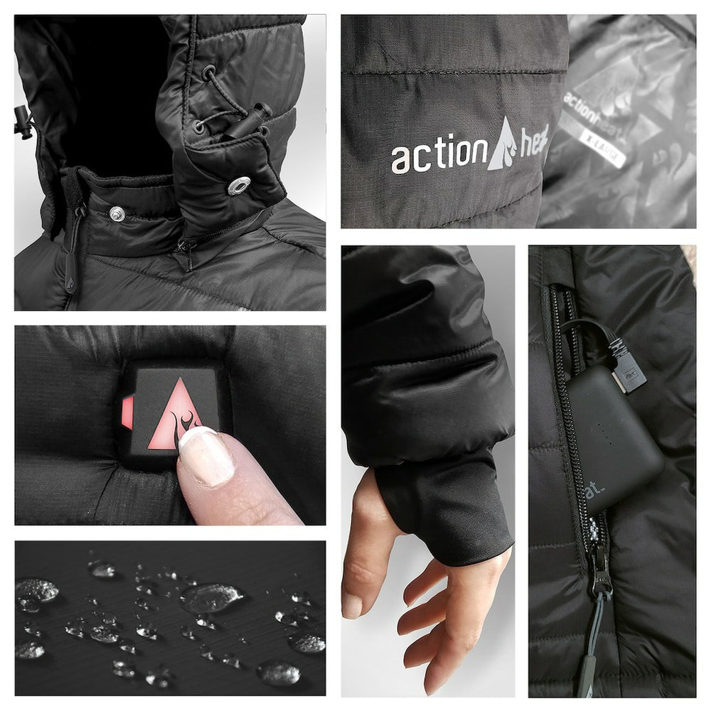 ActionHeat 5V Battery Heated Full-Zip Hoodie Puffer Jacket - Washington Commanders