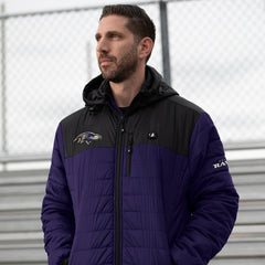 ActionHeat 5V Battery Heated Full-Zip Hoodie Puffer Jacket - Baltimore Ravens