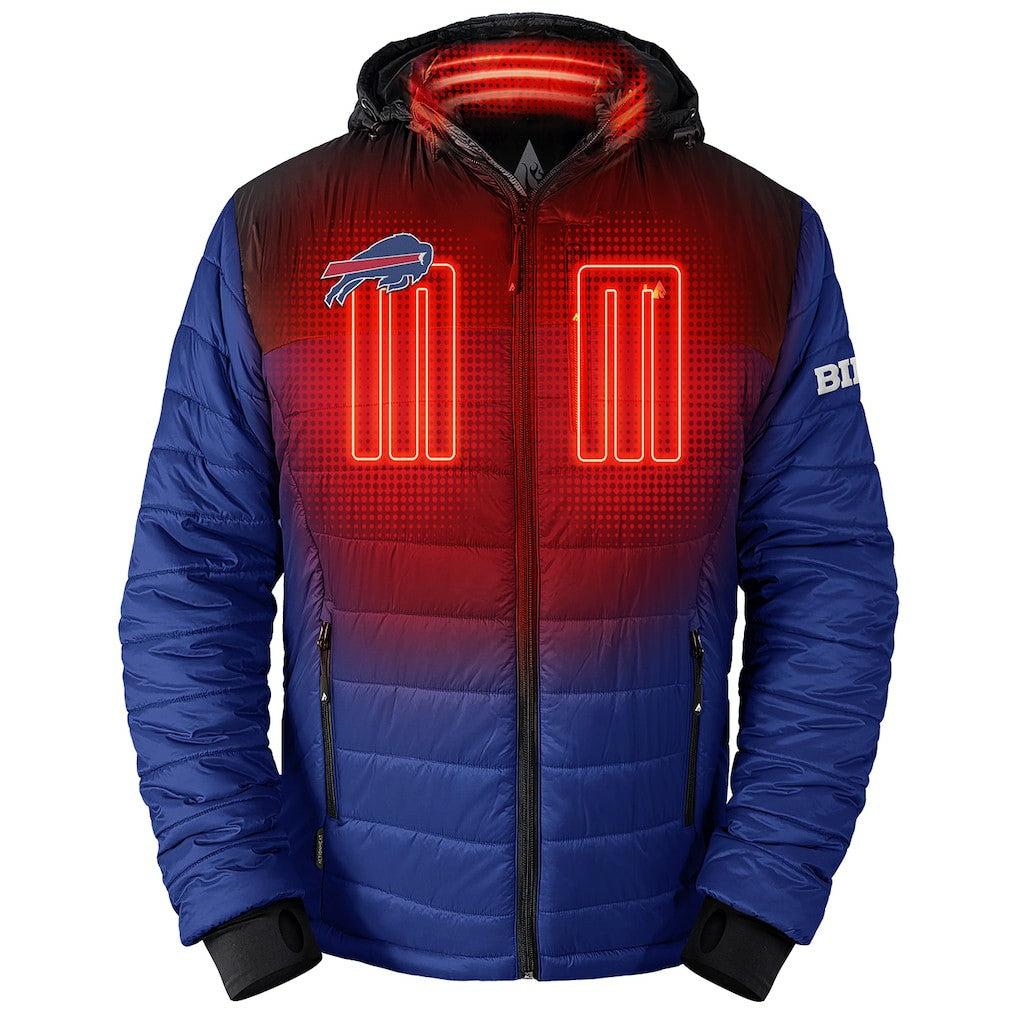 ActionHeat 5V Battery Heated Colorblock Full-Zip Puffer Jacket - Buffalo Bills