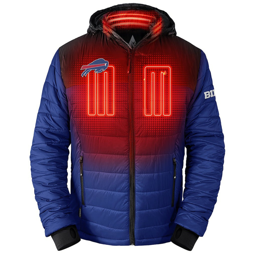 ActionHeat 5V Battery Heated Colorblock Full-Zip Puffer Jacket - Buffalo Bills