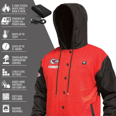 ActionHeat 5V Battery Heated Full-Snap Varsity Jacket - Kansas City Chiefs