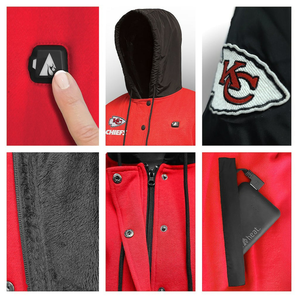 ActionHeat 5V Battery Heated Full-Snap Varsity Jacket - Kansas City Chiefs