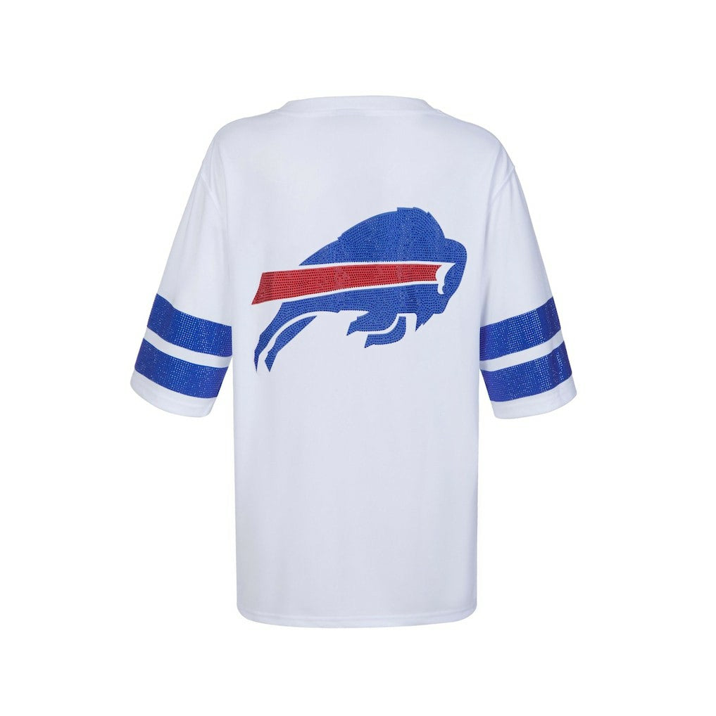 Cuce Women's Rhinestone V-Neck Tunic - Buffalo Bills