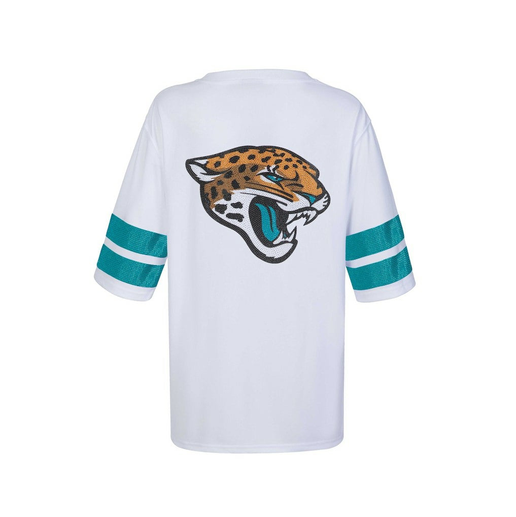 Cuce Women's Rhinestone V-Neck Tunic - Jacksonville Jaguars