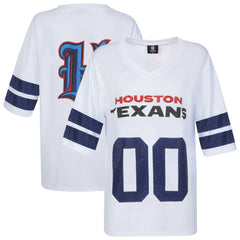 Cuce Women's Rhinestone V-Neck Tunic - Houston Texans