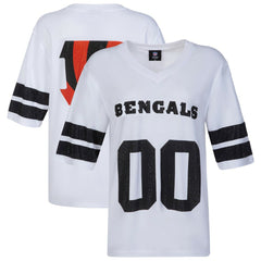 Cuce Women's Rhinestone V-Neck Tunic - Cincinnati Bengals